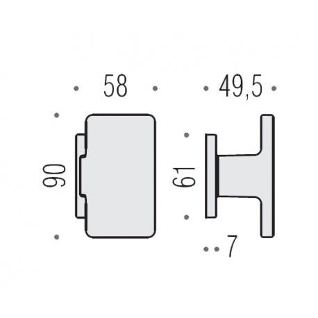 Colombo Design Door Knob Push Collection LC55-(SINGLE DUMMY) - cabinetknobsonline