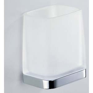 Colombo Design Time Collection Wall Mounted  Glass Holder - Chrome - cabinetknobsonline